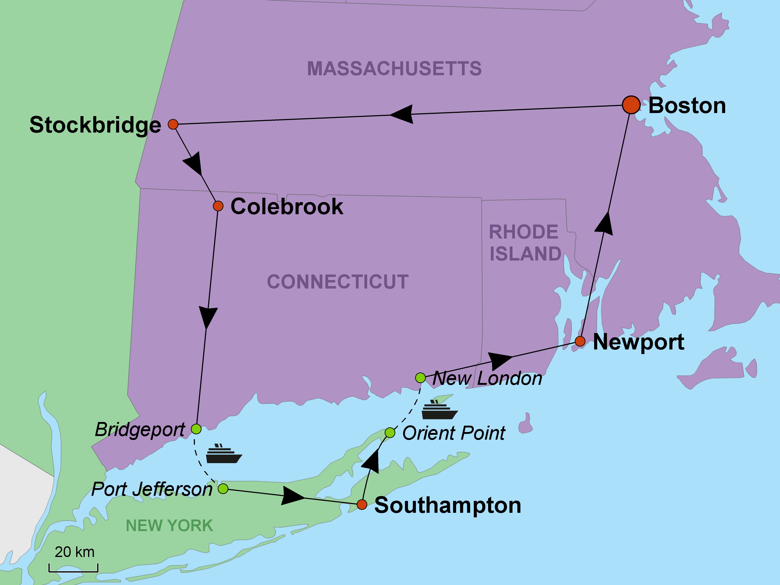 Southern New England & The Hamptons USA Tours Shandon Travel