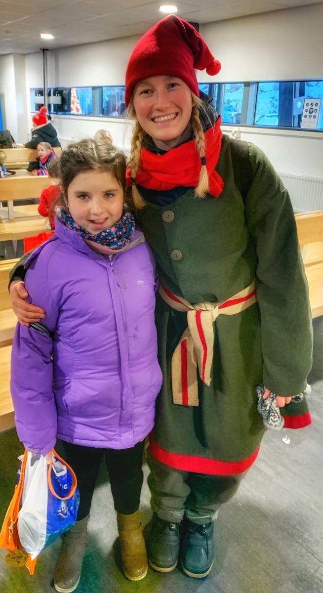 Lorraine Lapland Blog- niece with elf
